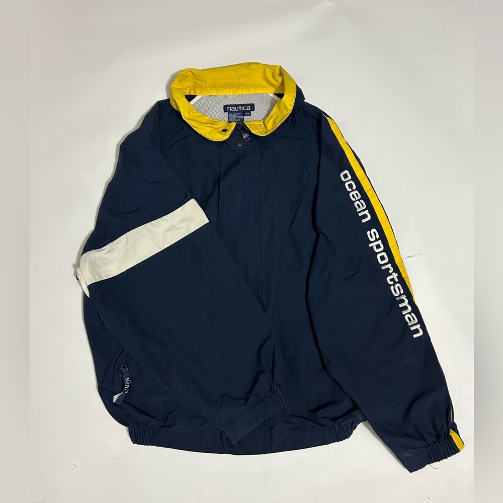 Vintage 90’s Nautica Jacket Ocean Sportsman Windbreaker Jacket Men’s Medium